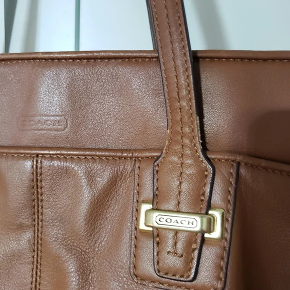 COACH brown leather tote - Picture 4 of 13